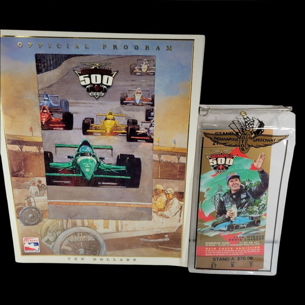 1999 Indianapolis 500 Program & Ticket‎ With Eddie Cheever Artwork